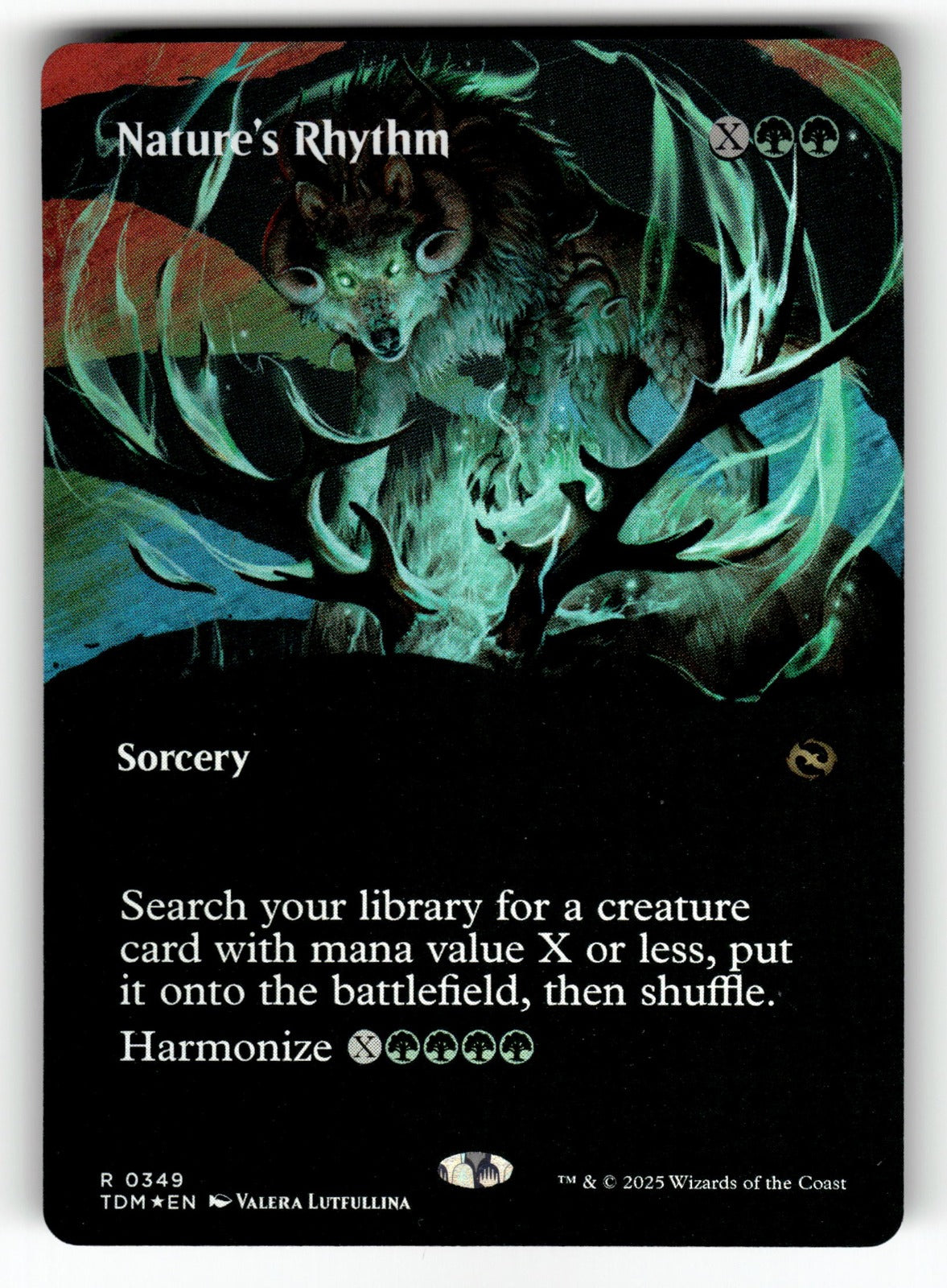 Nature's Rhythm (Borderless) – 349 TDM: Tarkir: Dragonstorm R Foil NM