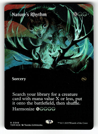 Nature's Rhythm (Borderless) – 349 TDM: Tarkir: Dragonstorm R Foil NM
