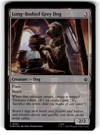 Long-Bodied Grey Dog – 1 HOB: The Hobbit C Foil NM