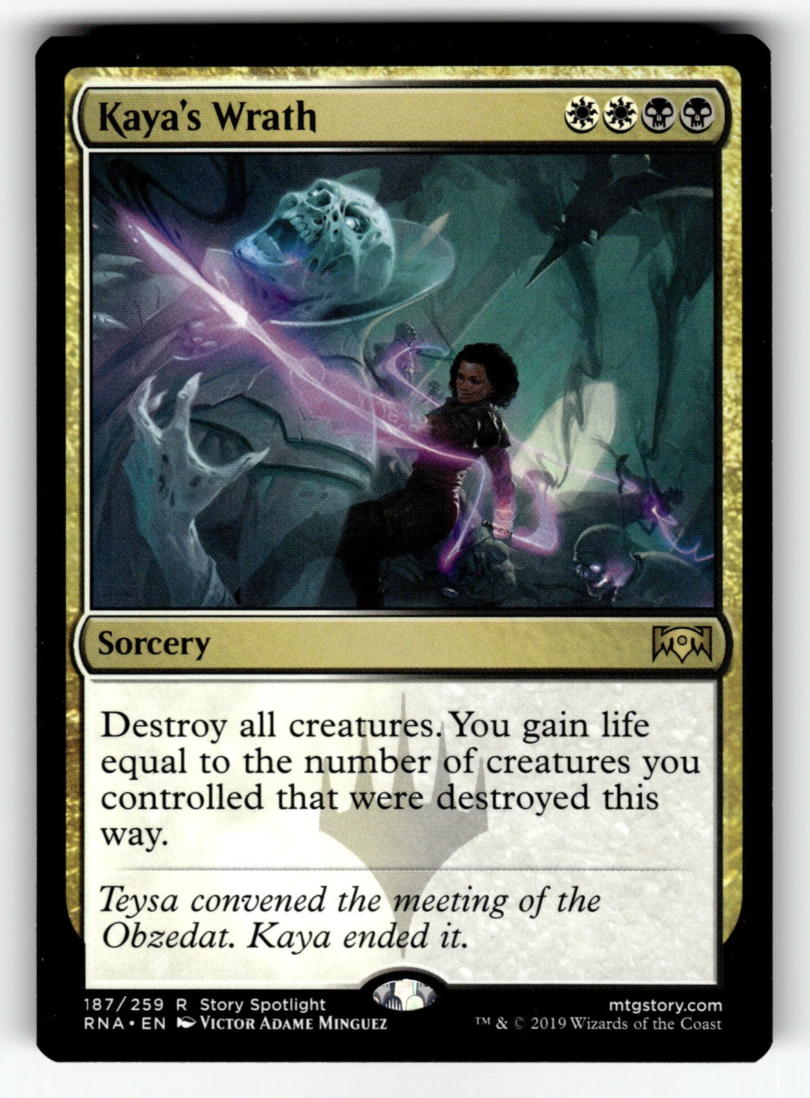 Kaya's Wrath – 187 RNA: Ravnica Allegiance R NM