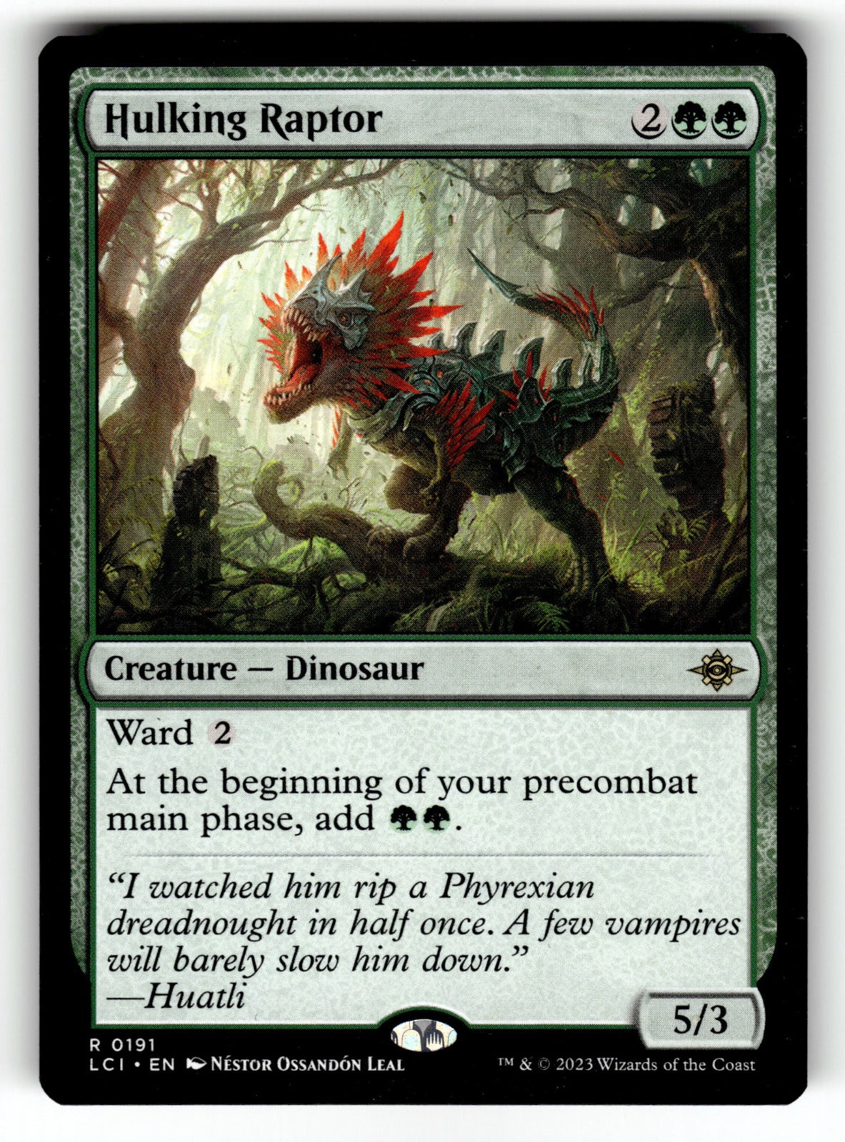 Hulking Raptor – 191 LCI: The Lost Caverns of Ixalan R NM
