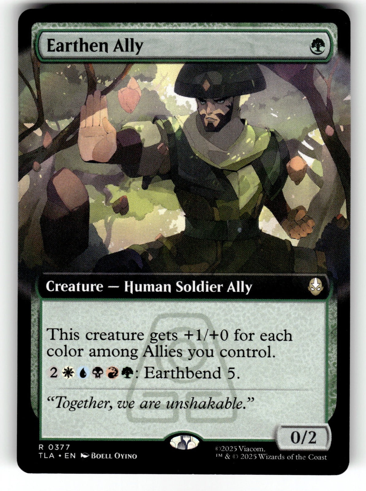 Earthen Ally (Extended Art) – 377 TLA: Avatar: The Last Airbender R NM