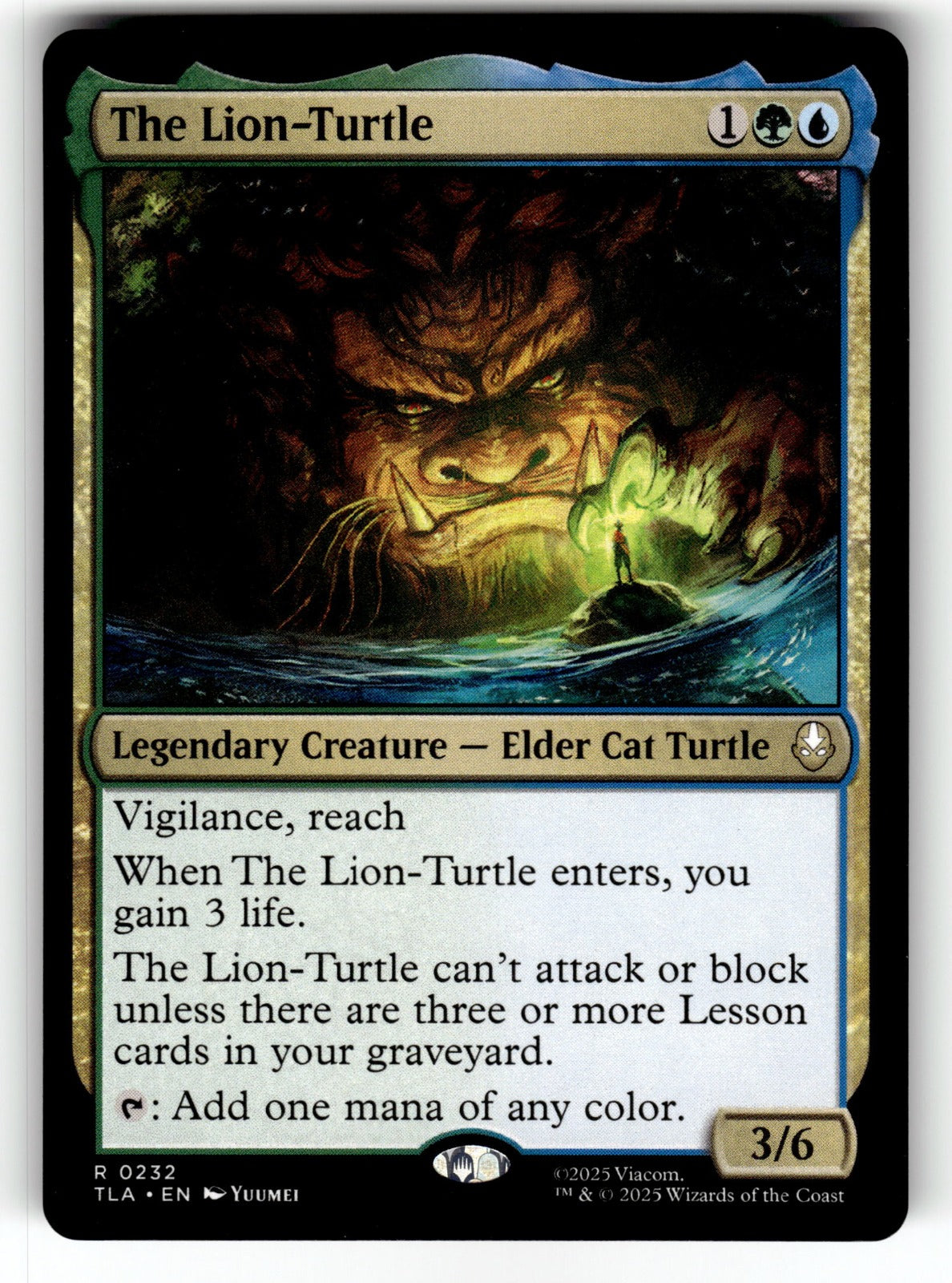 The Lion-Turtle – 232 TLA: Avatar: The Last Airbender R NM