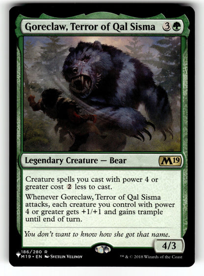 Goreclaw, Terror of Qal Sisma – 186 LIST: The List Reprints R NM