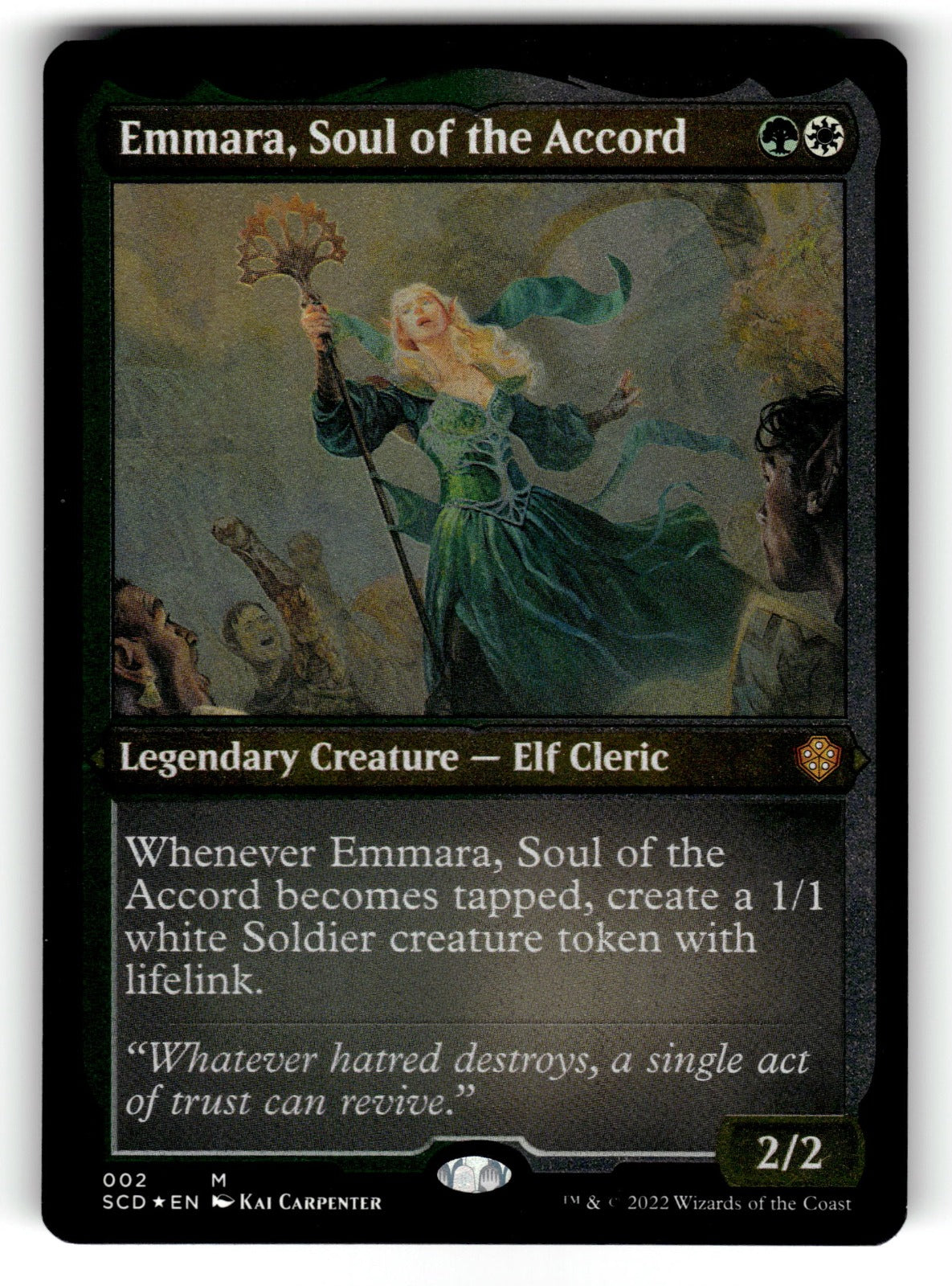 Emmara, Soul of the Accord (Foil Etched) – 2 SCD: Starter Commander Decks M Foil NM