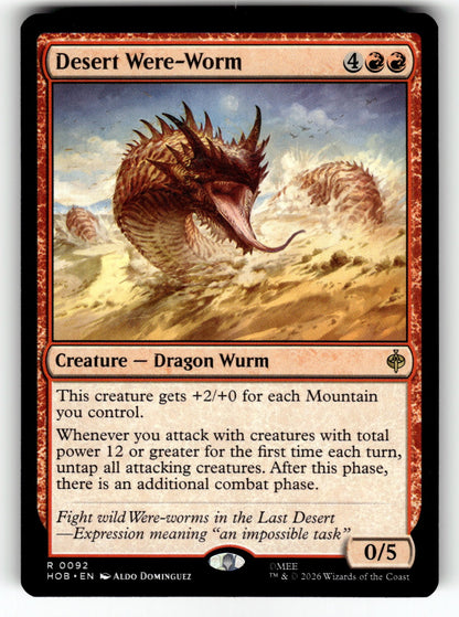 Desert Were-Worm – 92 HOB: The Hobbit R NM