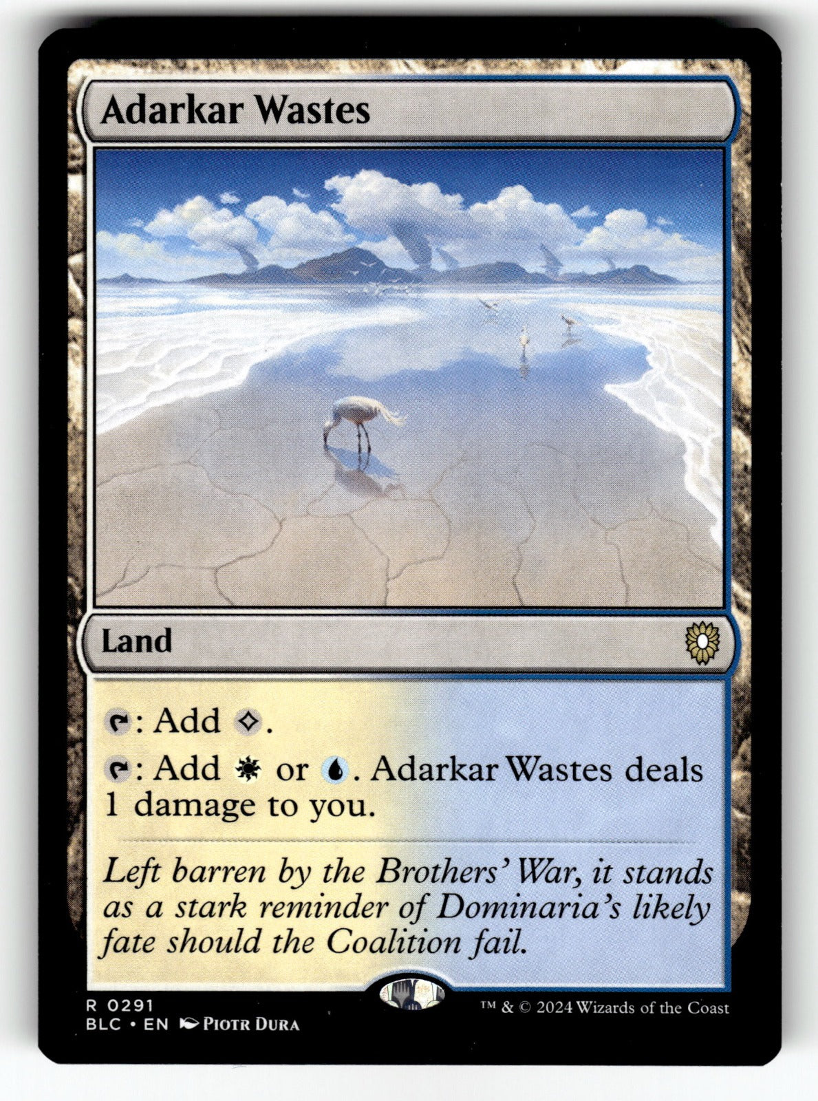 Adarkar Wastes – 291 BLC: Commander: Bloomburrow R LP