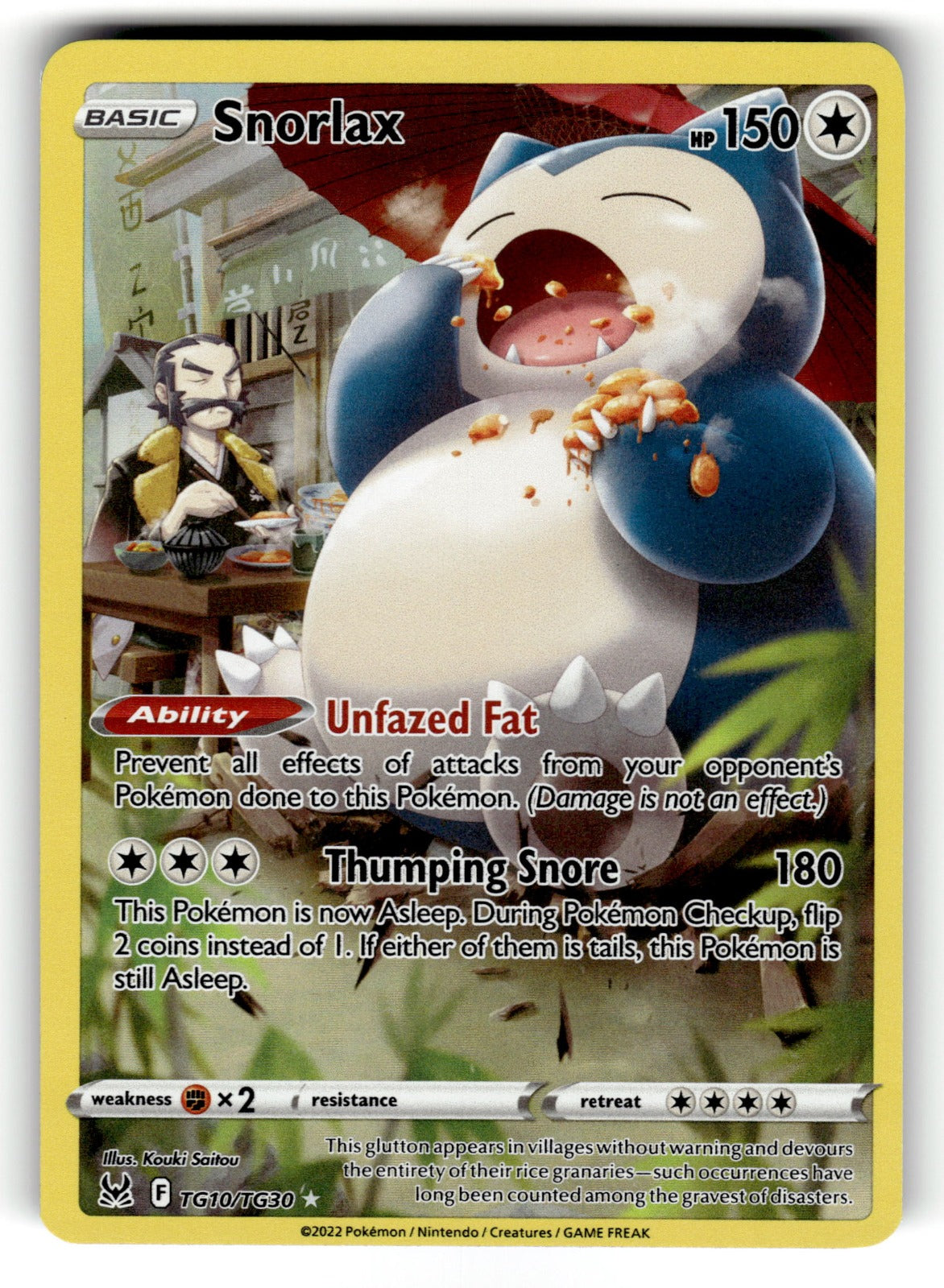 Snorlax – TG10/TG30 SWSH11: TG: SWSH11: Lost Origin Trainer Gallery Ultra Rare Holo NM