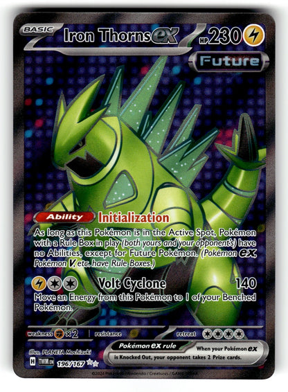 Iron Thorns ex – 196/167 TWM: SV06: Twilight Masquerade Ultra Rare HoloNM