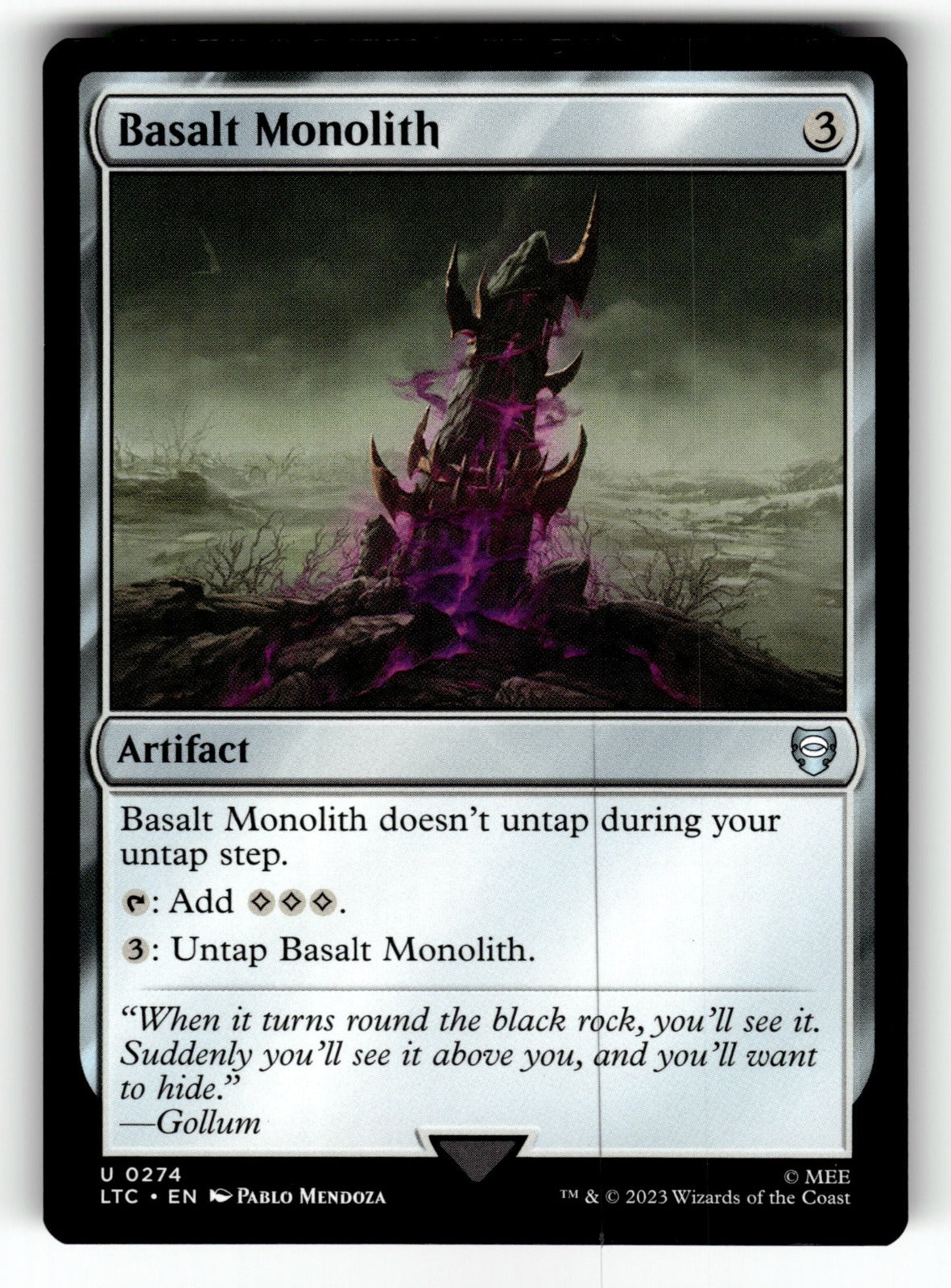 Basalt Monolith – 274 LTC: Commander: The Lord of the Rings: Tales of Middle-earth U NM