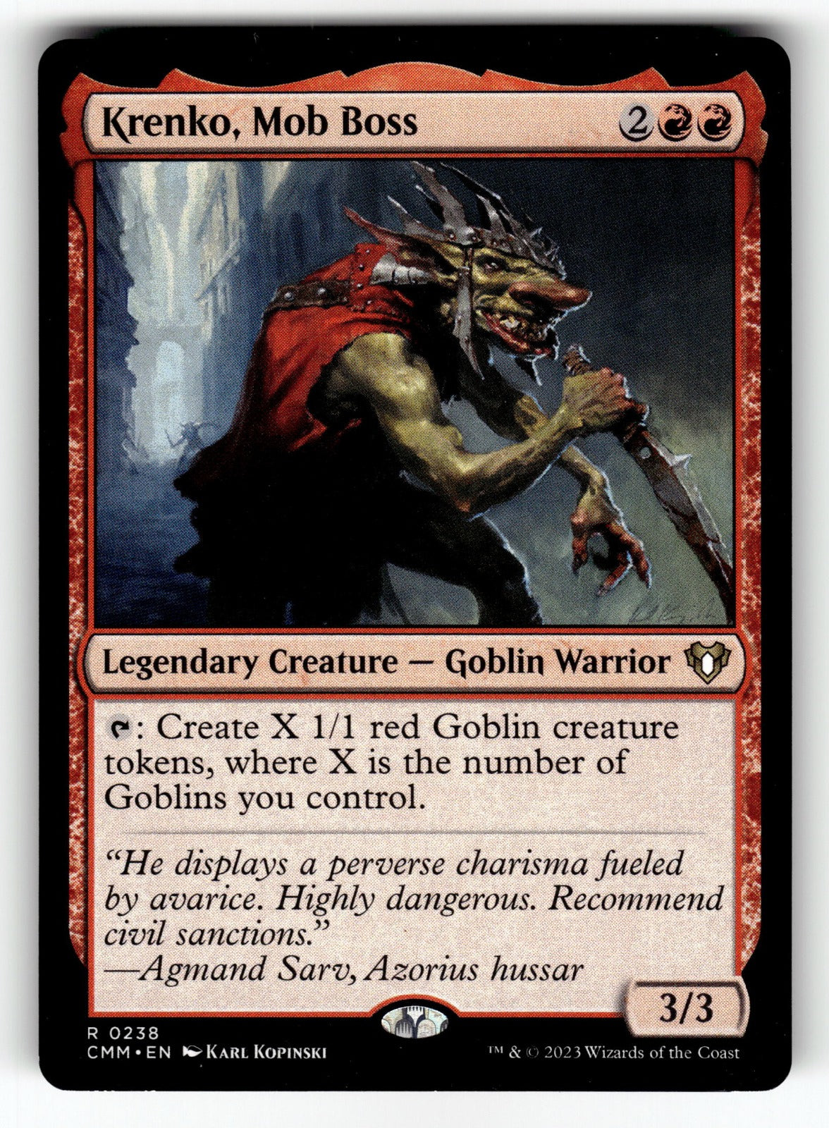 Krenko, Mob Boss – 238 CMM: Commander Masters R NM