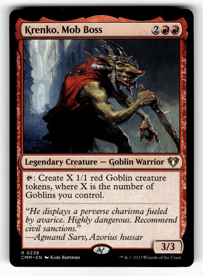 Krenko, Mob Boss – 238 CMM: Commander Masters R NM