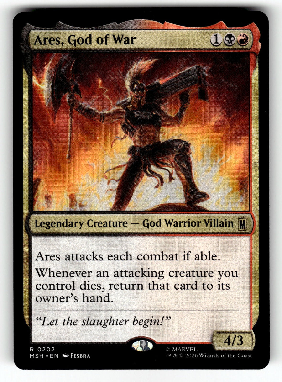 Ares, God of War – 202 MSH: Marvel Super Heroes R NM