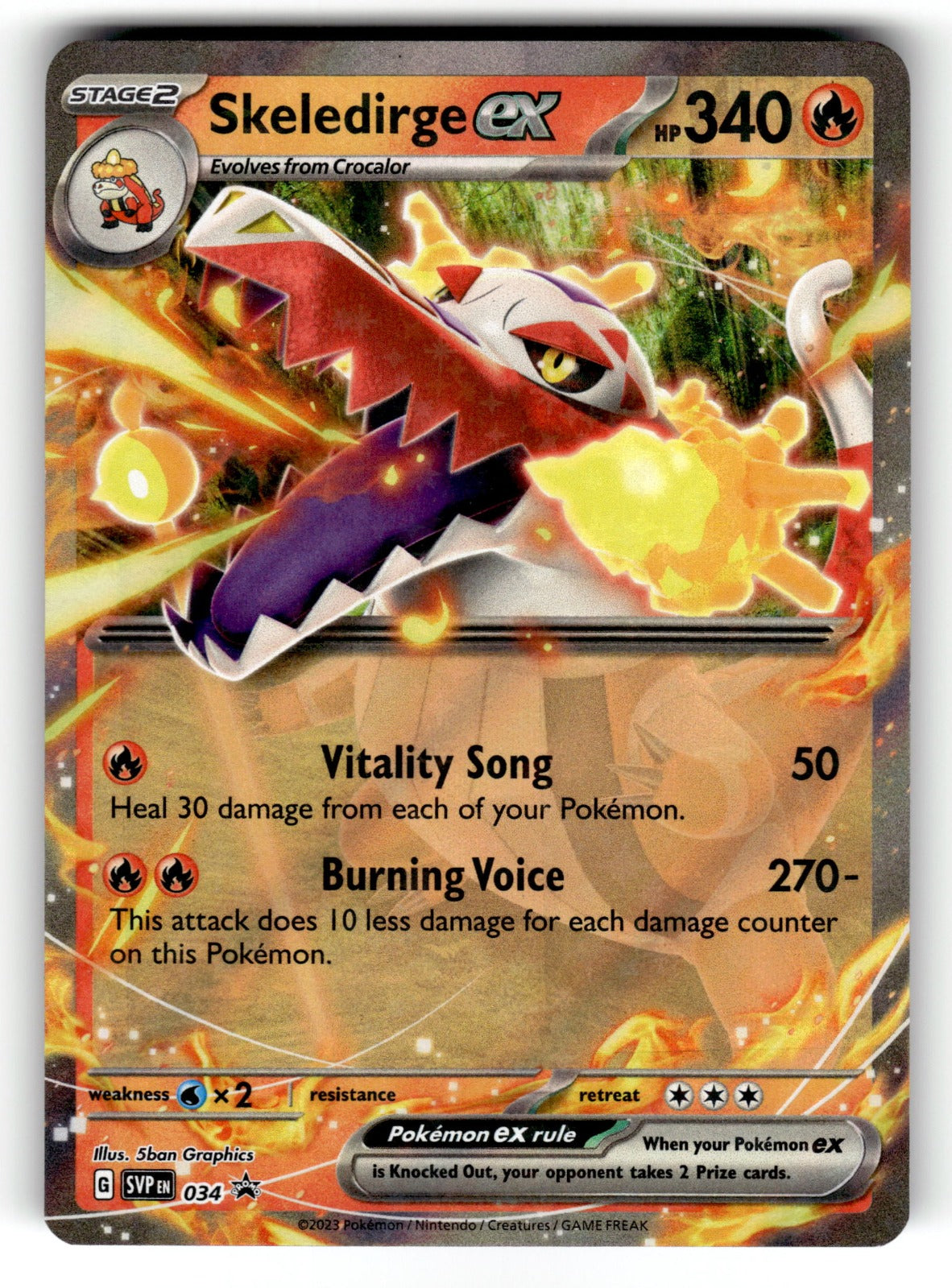 Skeledirge ex – 034 SVP: SV: Scarlet & Violet Promo Cards Promo Holo NM