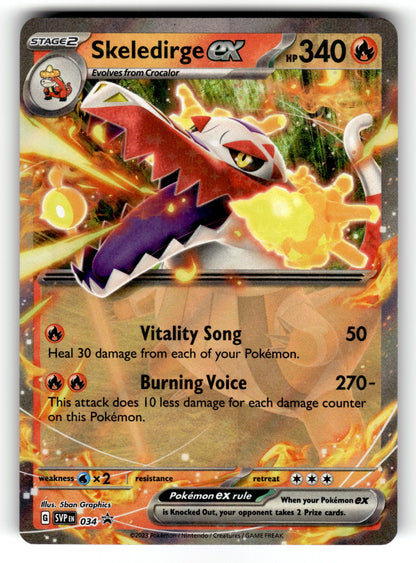 Skeledirge ex – 034 SVP: SV: Scarlet & Violet Promo Cards Promo Holo NM