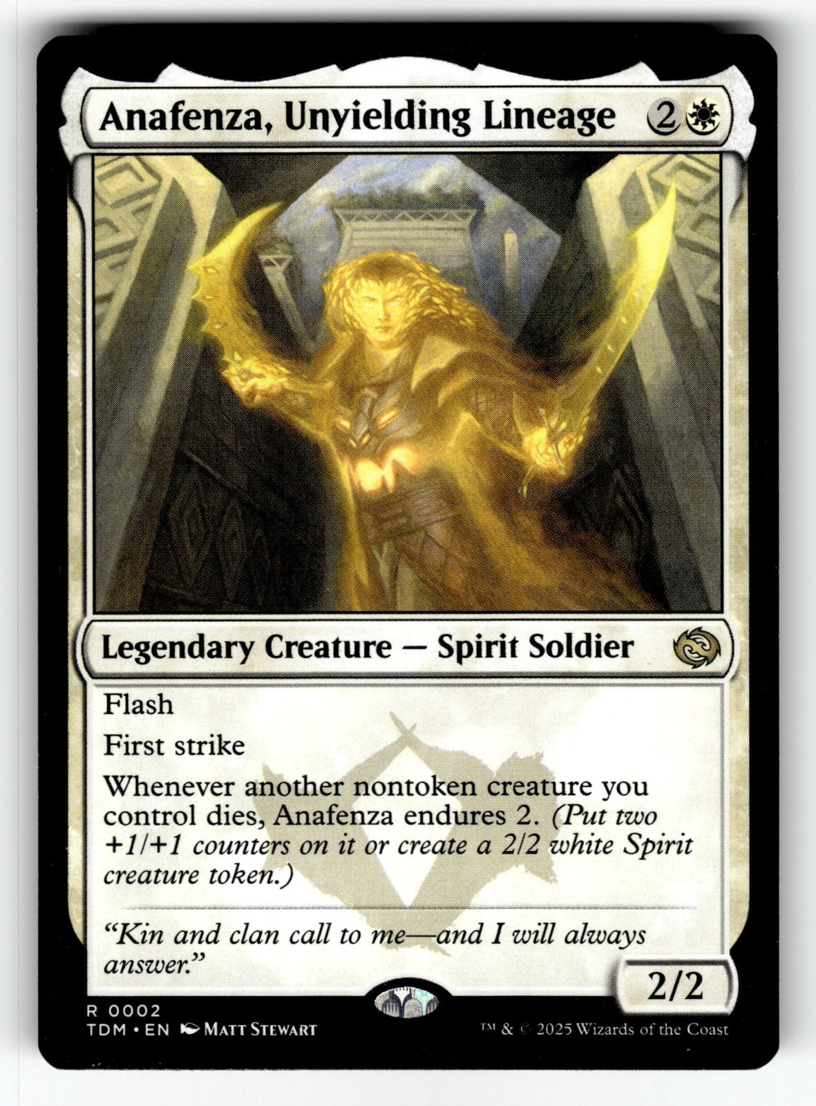 Anafenza, Unyielding Lineage – 2 TDM: Tarkir: Dragonstorm R NM