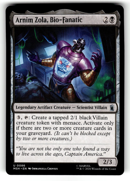 Arnim Zola, Bio-Fanatic – 86 MSH: Marvel Super Heroes U NM