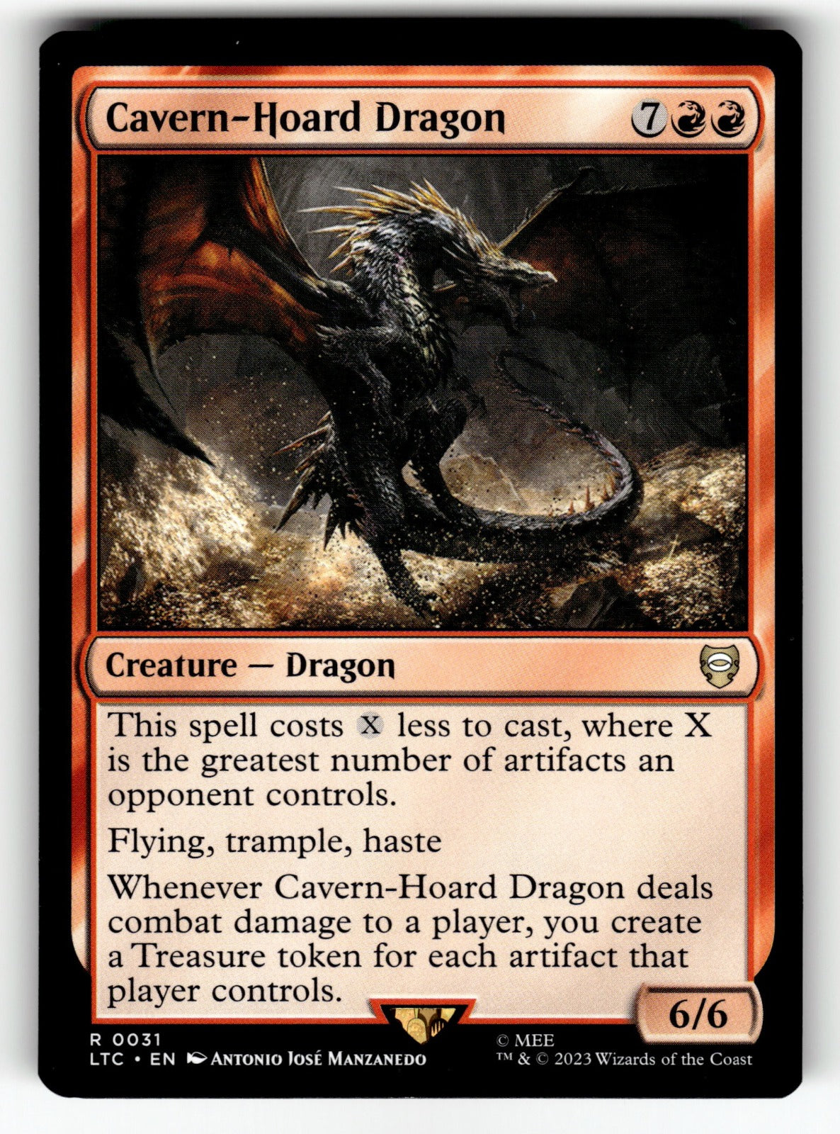 Cavern-Hoard Dragon – 31 LTC: Commander: The Lord of the Rings: Tales of Middle-earth R NM
