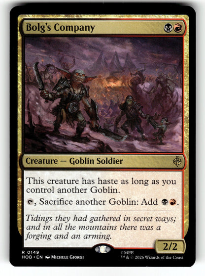 Bolg's Company – 149 HOB: The Hobbit R NM