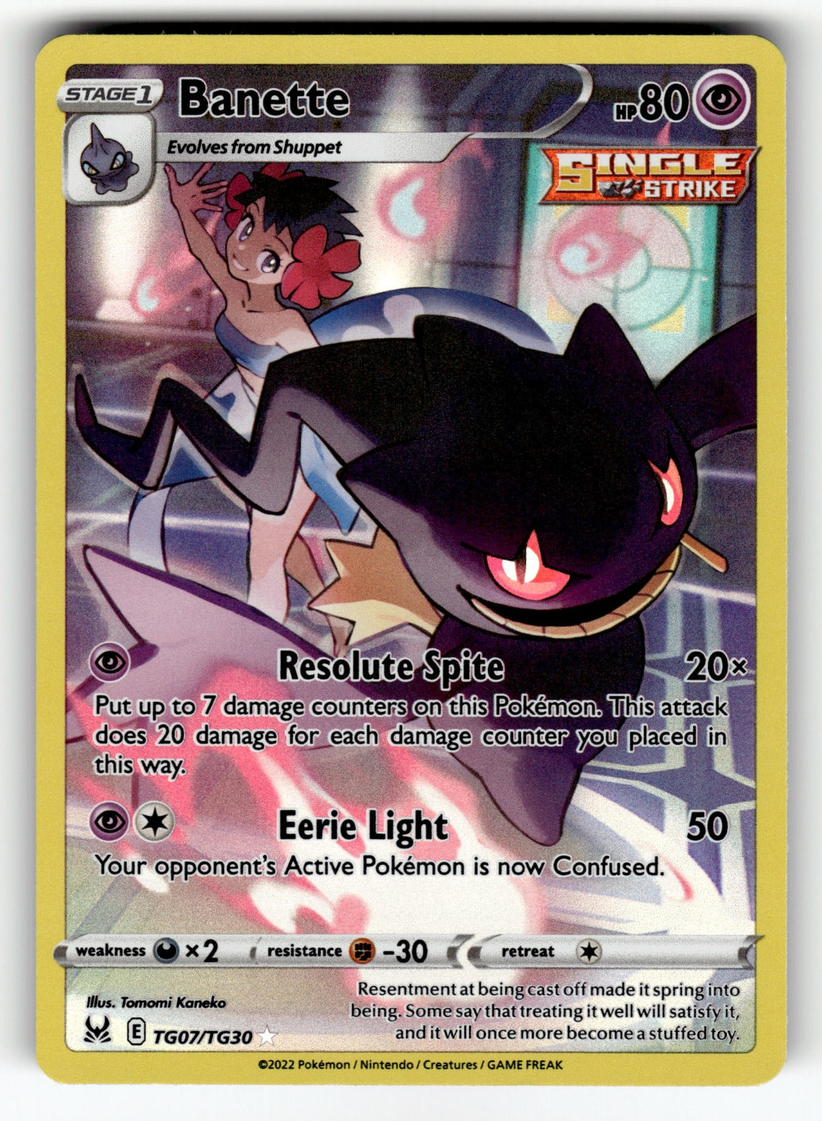Banette – TG07/TG30 SWSH11: TG: SWSH11: Lost Origin Trainer Gallery Ultra Rare Holo NM
