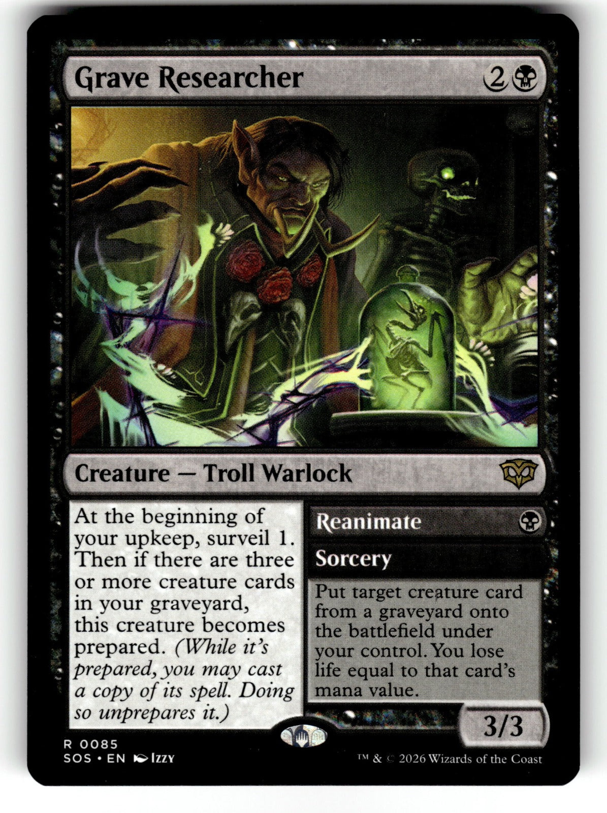 Grave Researcher – 85 SOS: Secrets of Strixhaven R LP