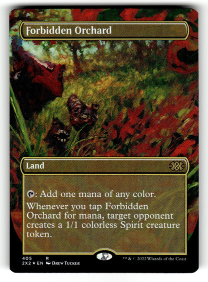 Forbidden Orchard (Borderless) – 405 2X2: Double Masters 2022 R Foil LP