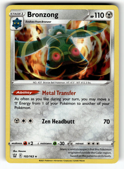Bronzong – 102/163 SWSH05: SWSH05: Battle Styles Holo Rare NM