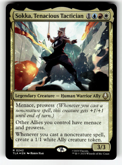 Sokka, Tenacious Tactician – 242 TLA: Avatar: The Last Airbender R Foil NM
