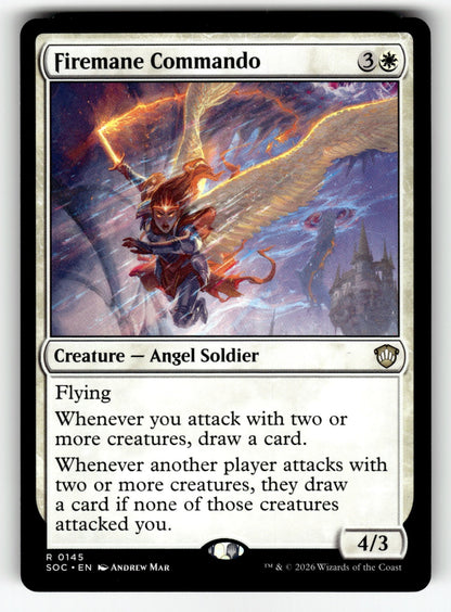 Firemane Commando – 145 SOC: Commander: Secrets of Strixhaven R NM