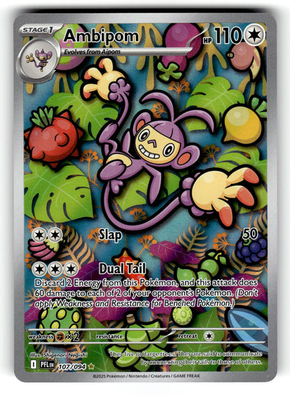 Ambipom – 107/094 PFL: ME02: Phantasmal Flames Illustration Rare HoloNM
