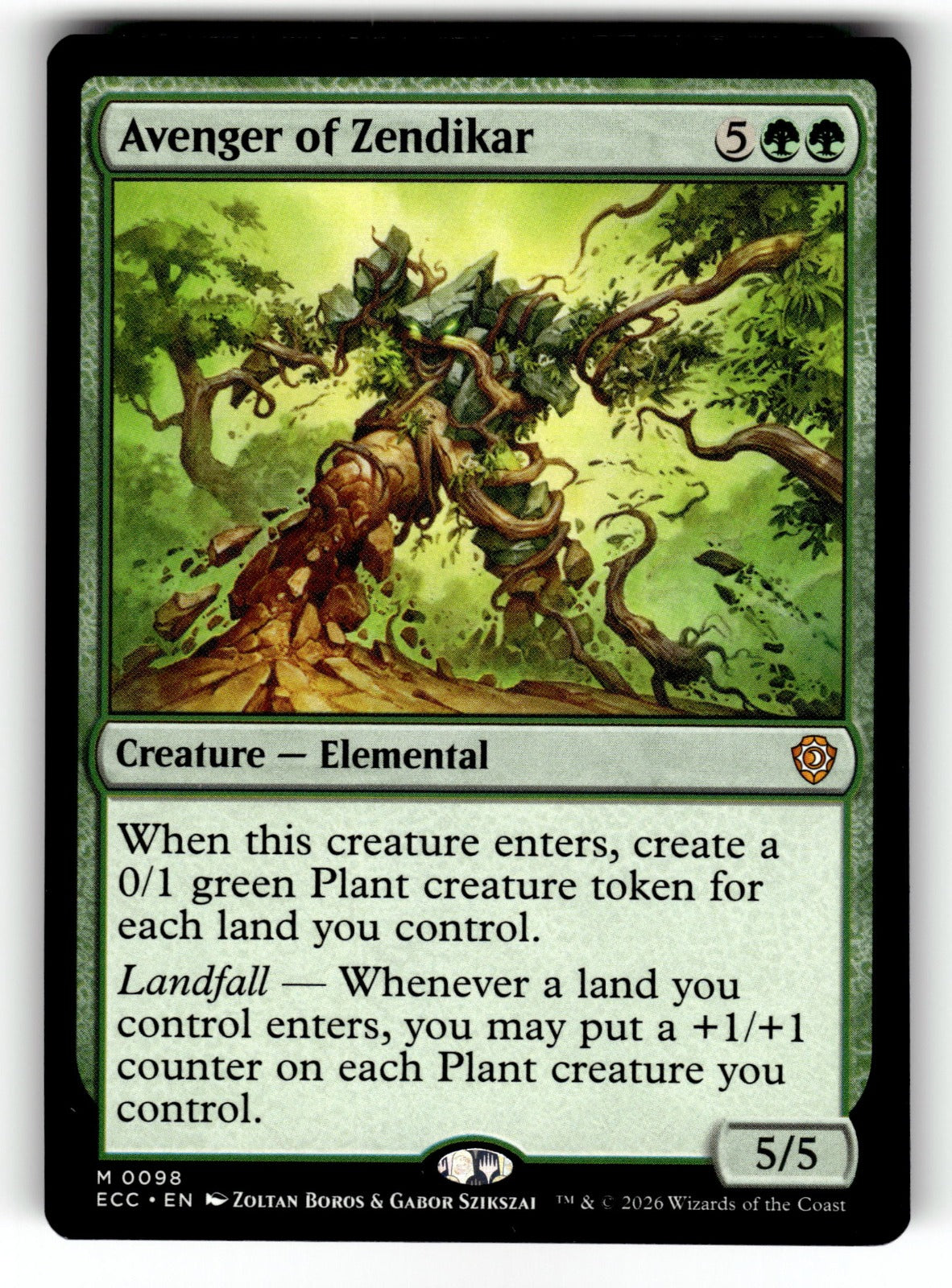 Avenger of Zendikar – 98 ECC: Commander: Lorwyn Eclipsed M NM
