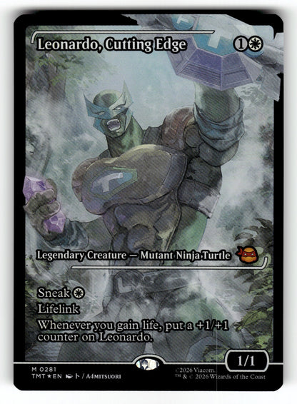 Leonardo, Cutting Edge (Showcase) – 281 Teenage Mutant Ninja Turtles M Foil NM