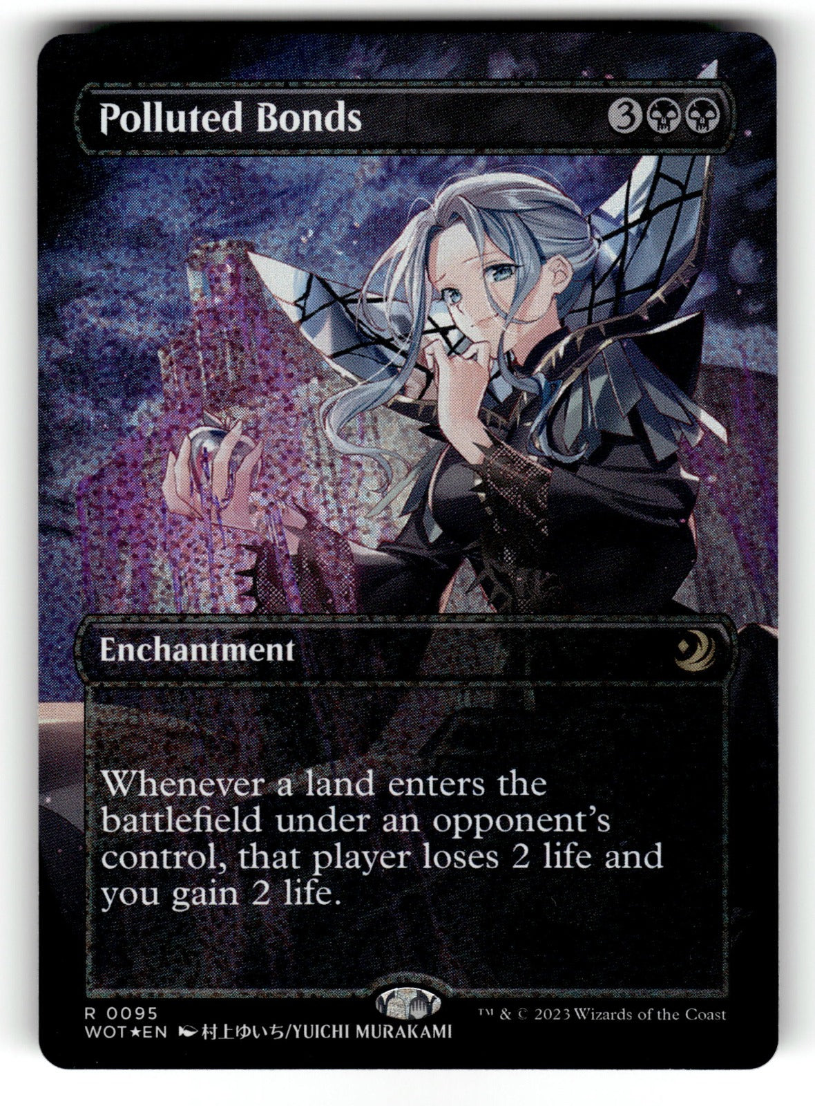 Polluted Bonds (Anime Borderless) (Confetti Foil) – 95 WOT: Wilds of Eldraine: Enchanting Tales R Foil NM