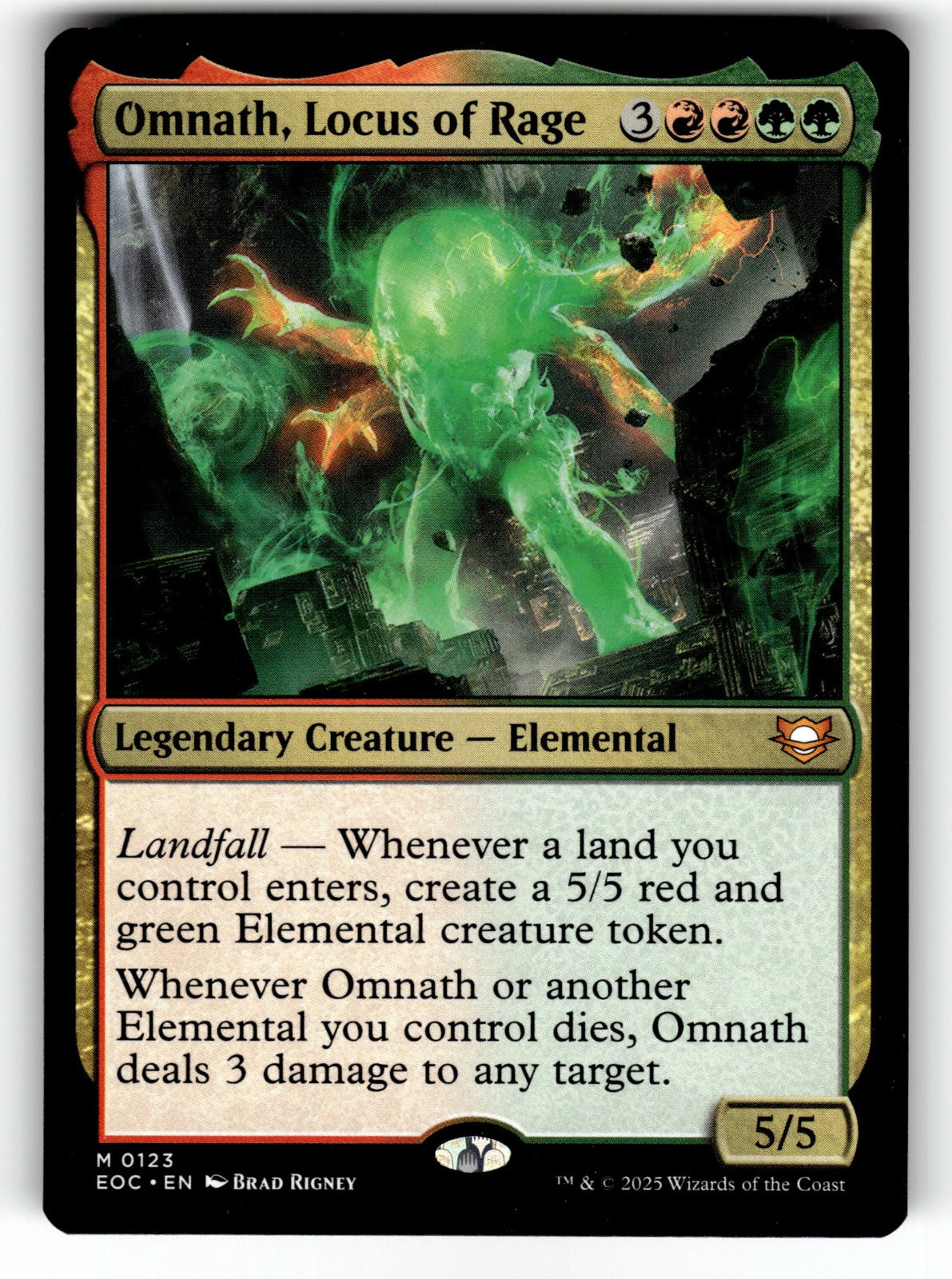 Omnath, Locus of Rage – 123 EOC: Commander: Edge of Eternities M NM