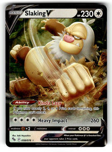 Slaking V – 058/078 PGO: Pokemon GO Ultra Rare Holo NM