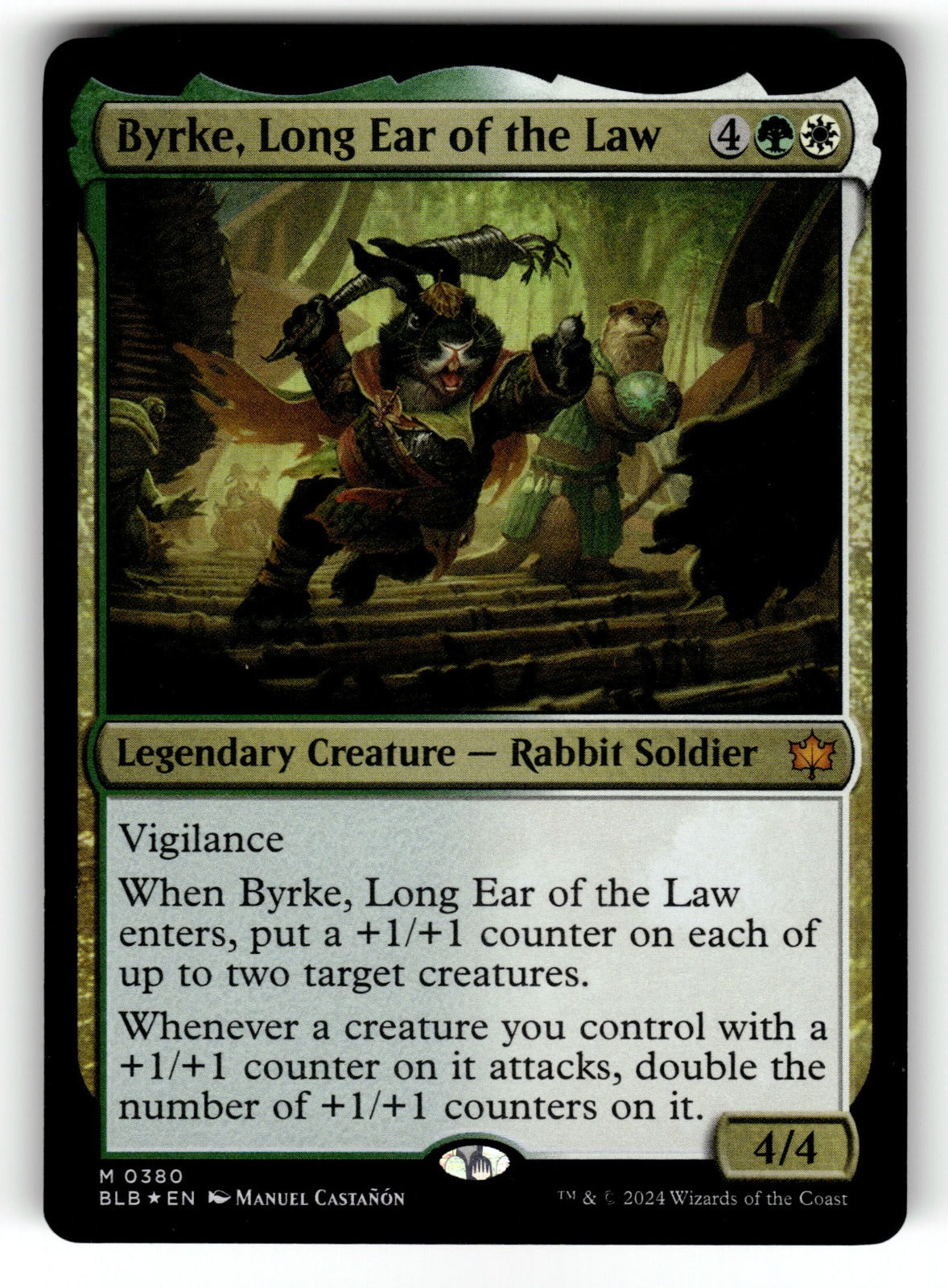 Byrke, Long Ear of the Law – 380 BLB: Bloomburrow M Foil NM