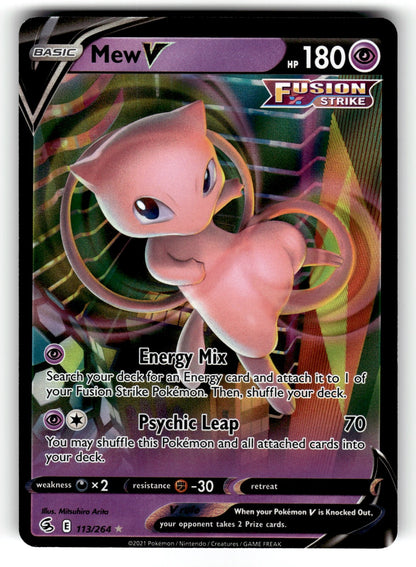 Mew V – 113/264 SWSH08: SWSH08: Fusion Strike Ultra Rare Holo NM