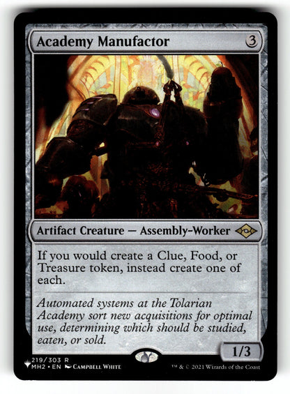 Academy Manufactor – 219/303 LIST: The List Reprints R NM