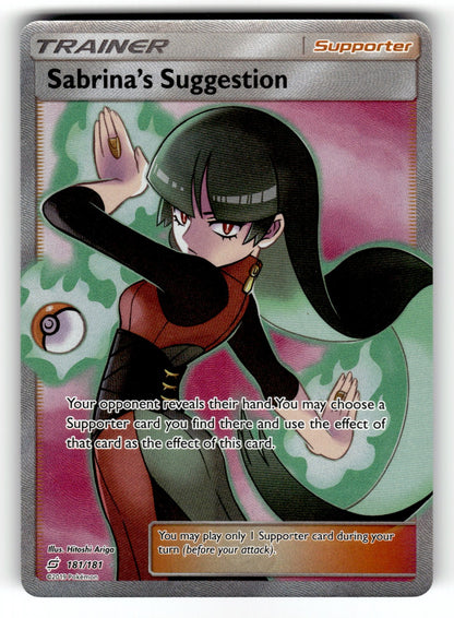 Sabrina's Suggestion (Full Art) – 181/181 SM9: SM - Team Up Ultra Rare Holo NM
