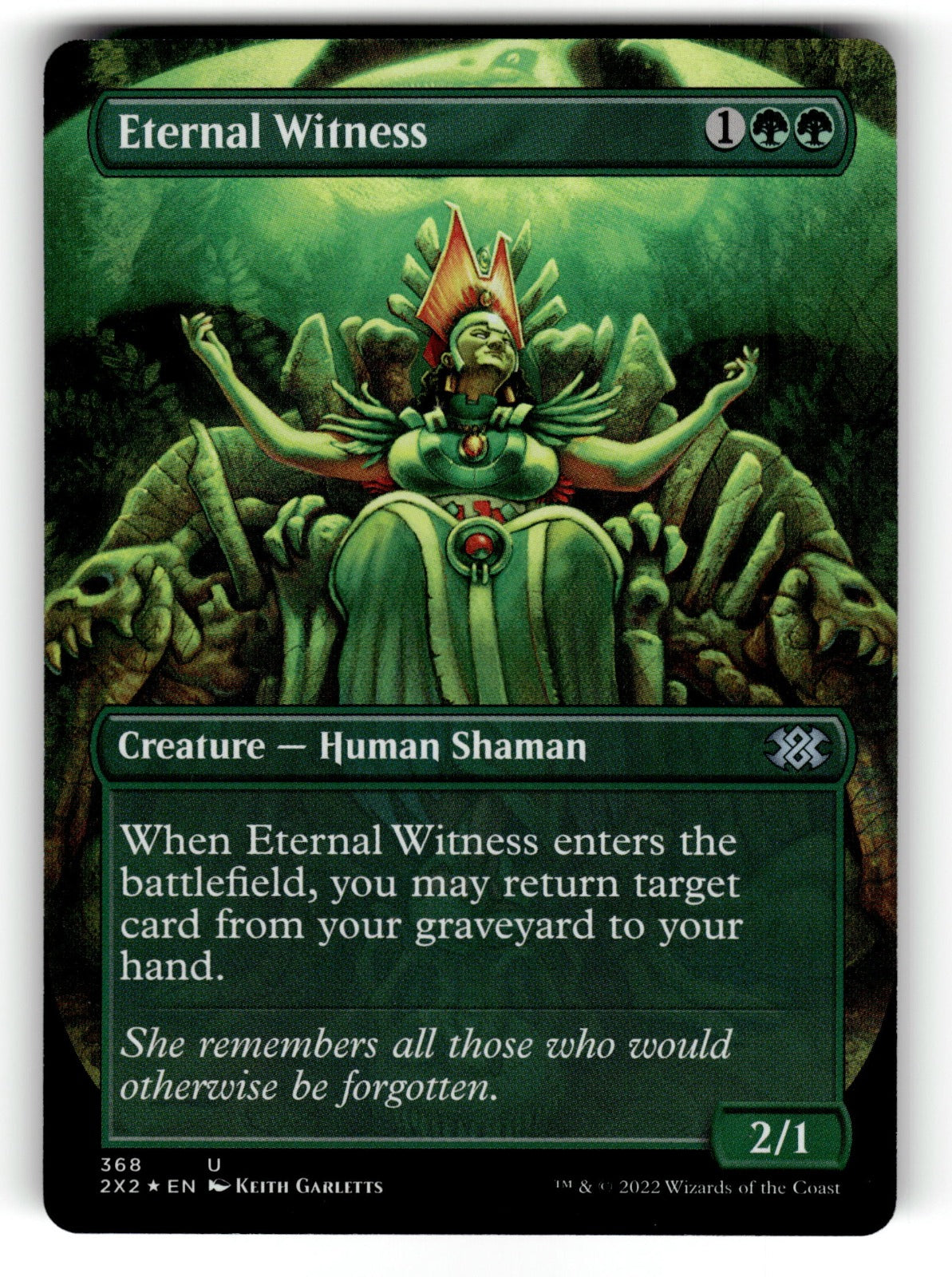 Eternal Witness (Borderless) – 368 2X2: Double Masters 2022 U Foil NM