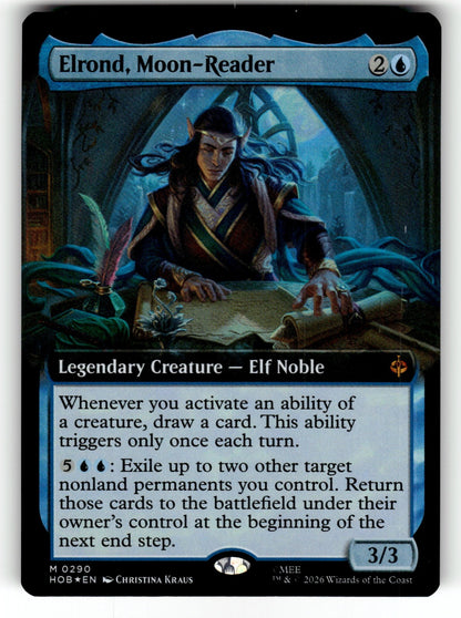 Elrond, Moon-Reader (Extended Art) – 290 HOB: The Hobbit M Foil NM