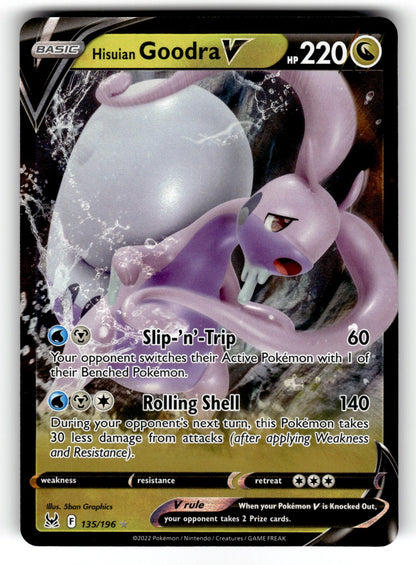 Hisuian Goodra V – 135/196 SWSH11: SWSH11: Lost Origin Ultra Rare Holo NM