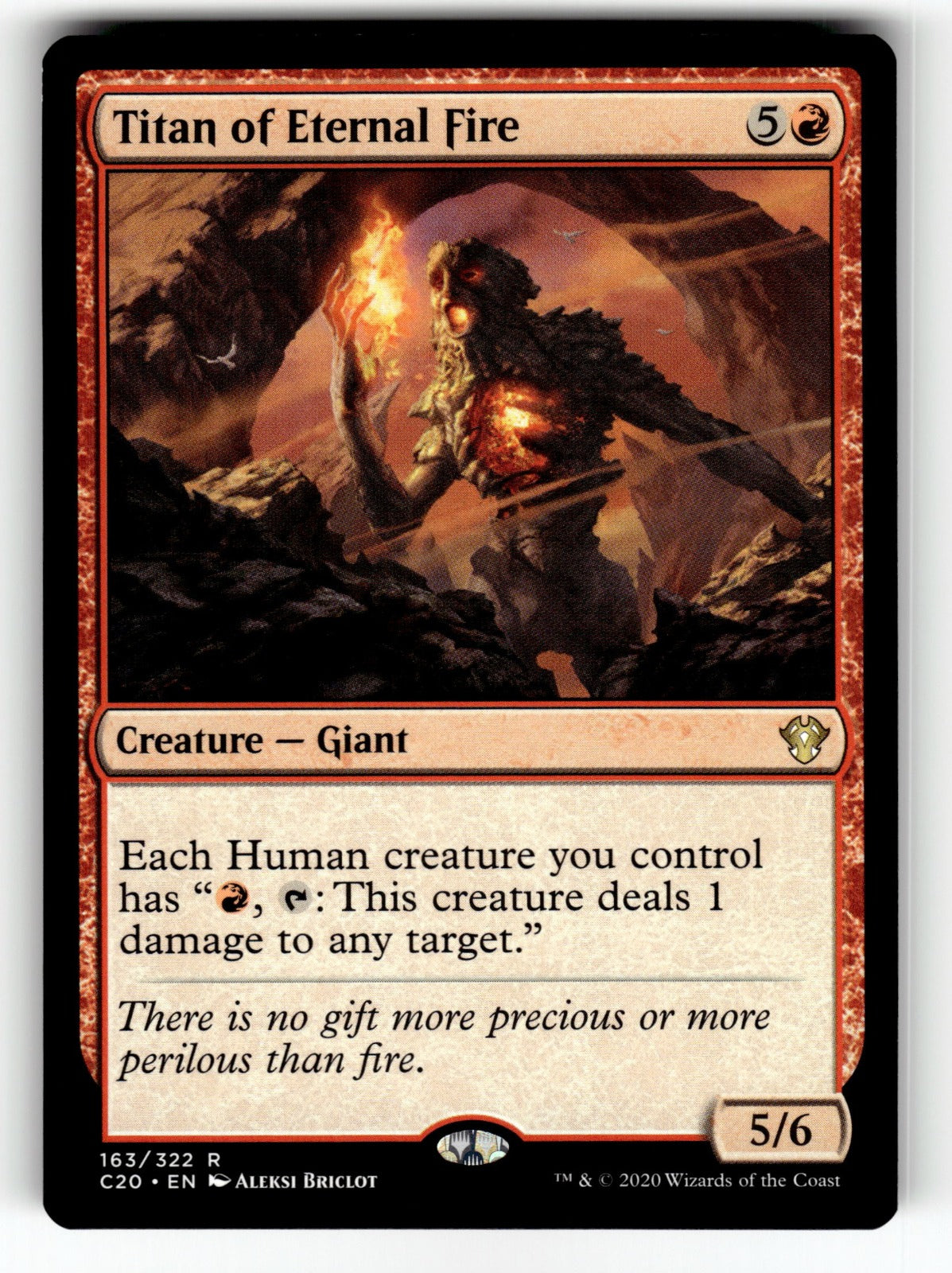Titan of Eternal Fire – 163 C20: Commander 2020 R NM