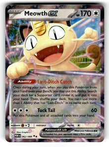 Meowth ex – 062/088 POR: ME03: Perfect Order Double Rare Holo NM