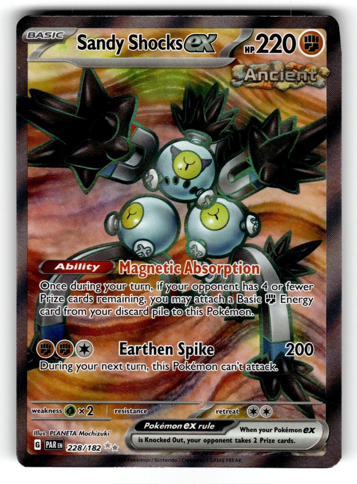 Sandy Shocks ex – 228/182 PAR: SV04: Paradox Rift Ultra Rare Holo LP