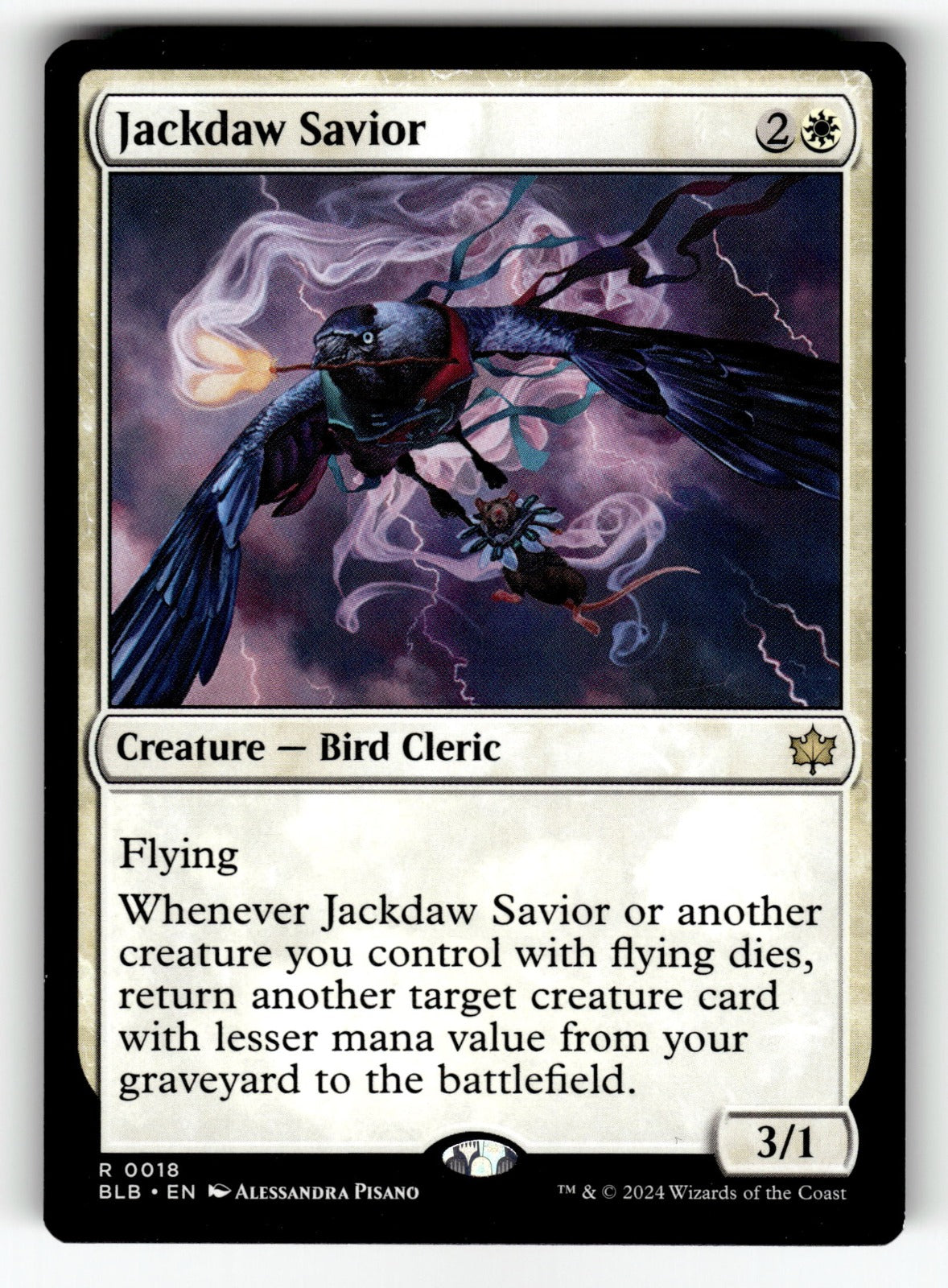 Jackdaw Savior – 18 BLB: Bloomburrow R NM