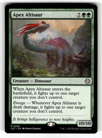Apex Altisaur – 232 LCC: Commander: The Lost Caverns of Ixalan R NM