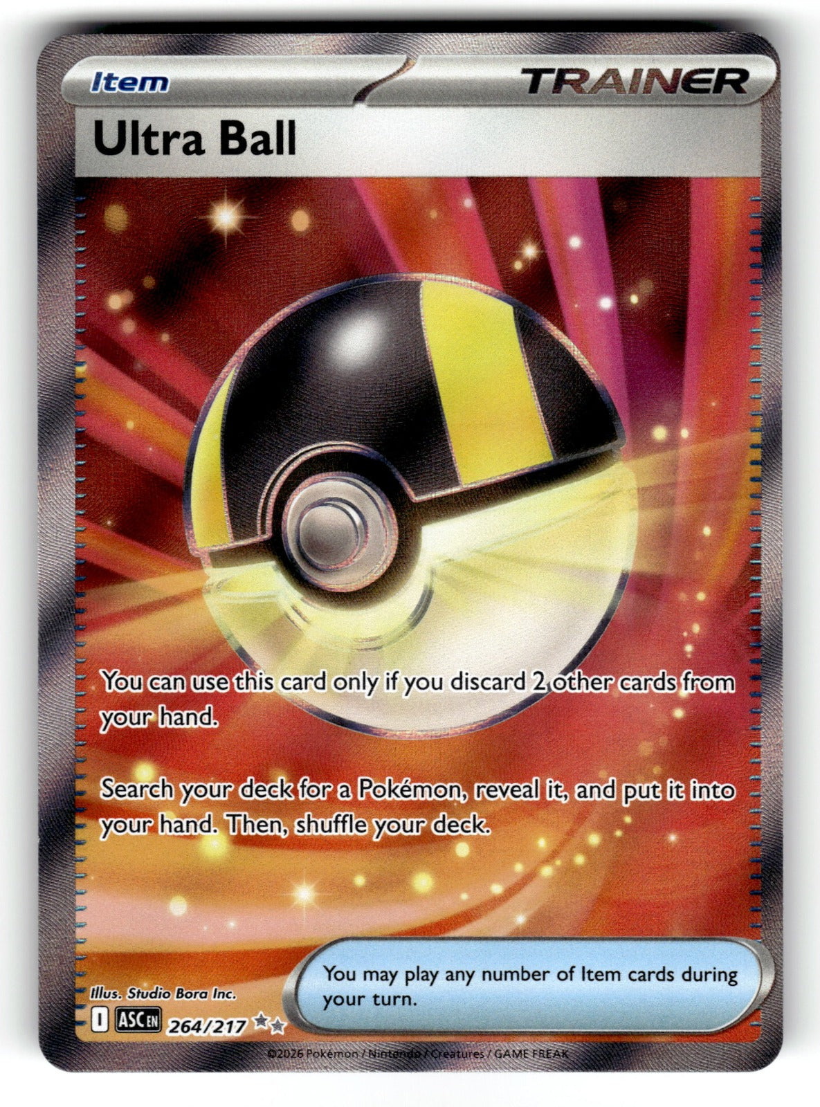Ultra Ball – 264/217 ASC: ME: Ascended Heroes Ultra Rare Holo NM