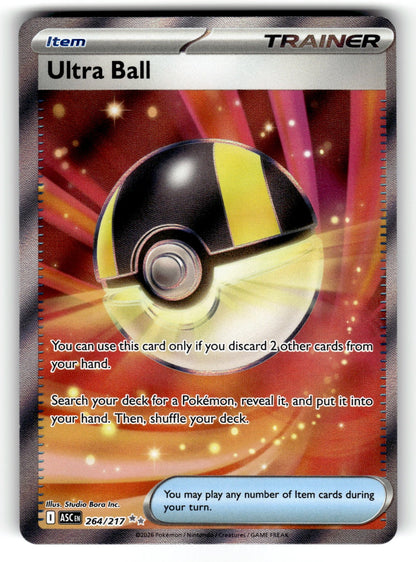 Ultra Ball – 264/217 ASC: ME: Ascended Heroes Ultra Rare Holo NM
