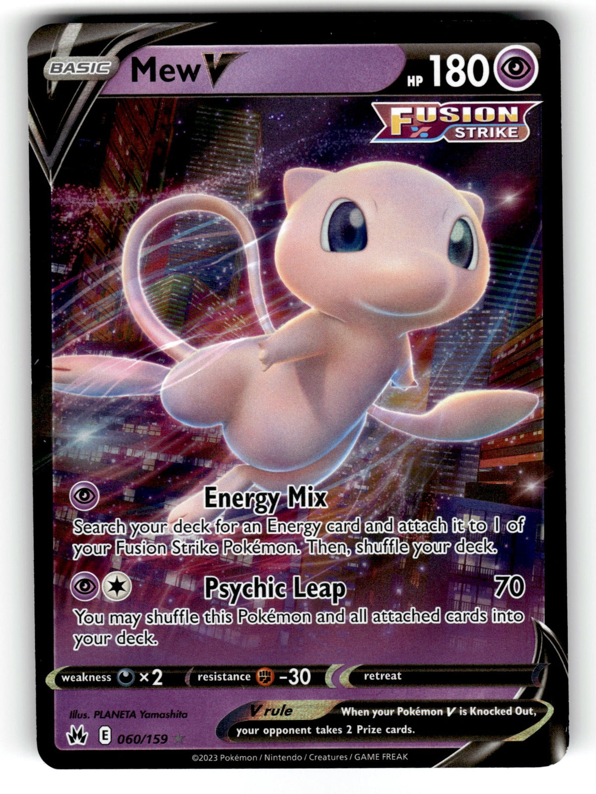 Mew V – 060/159 CRZ: SWSH: Crown Zenith Ultra Rare Holo NM